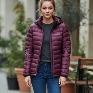 Hi Gear Women's Purple Puffer Jacket Size US 4 EU 36 UK 8